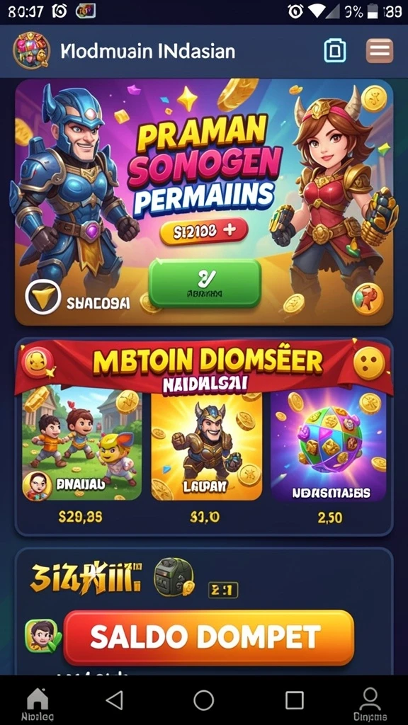 bigwinner - Tampilan menu utama yang menarik dan mudah dinavigasi.
